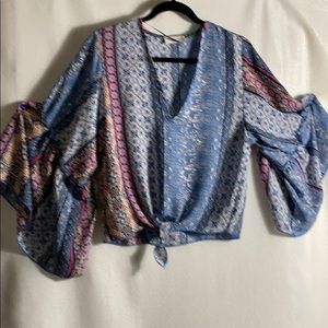 LAVENDER FIELDS BELL SLEEVES TOP
